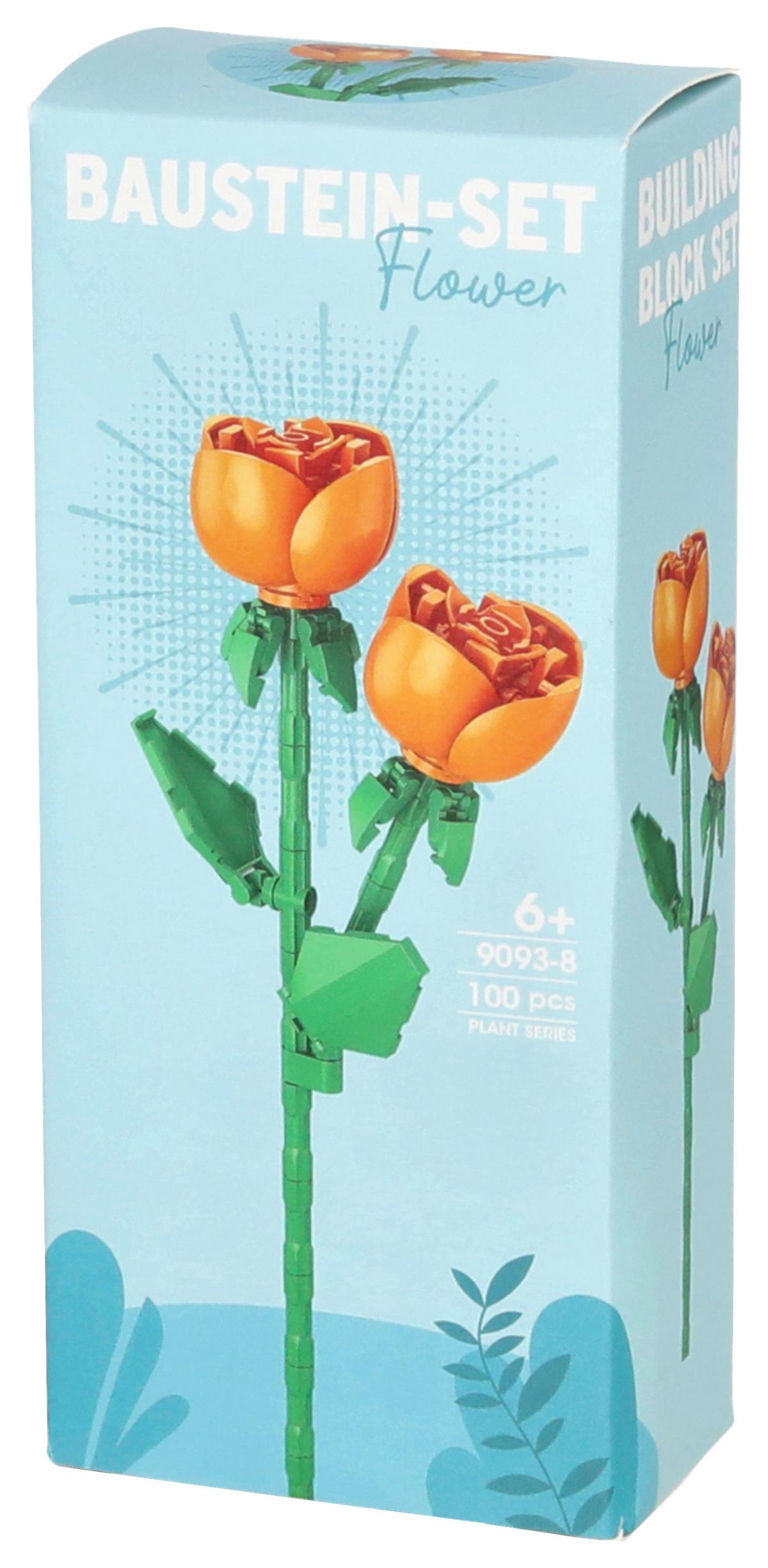 Bausteine Blume - Hellrosa/Rot, Basics, Kunststoff (13/26/2,5cm)