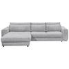 Ecksofa Barura 2s. Urc Hellgrau S: 194/333 cm - Hellgrau/Schwarz, KONVENTIONELL, Holzwerkstoff/Textil (194/333cm) - MID.YOU