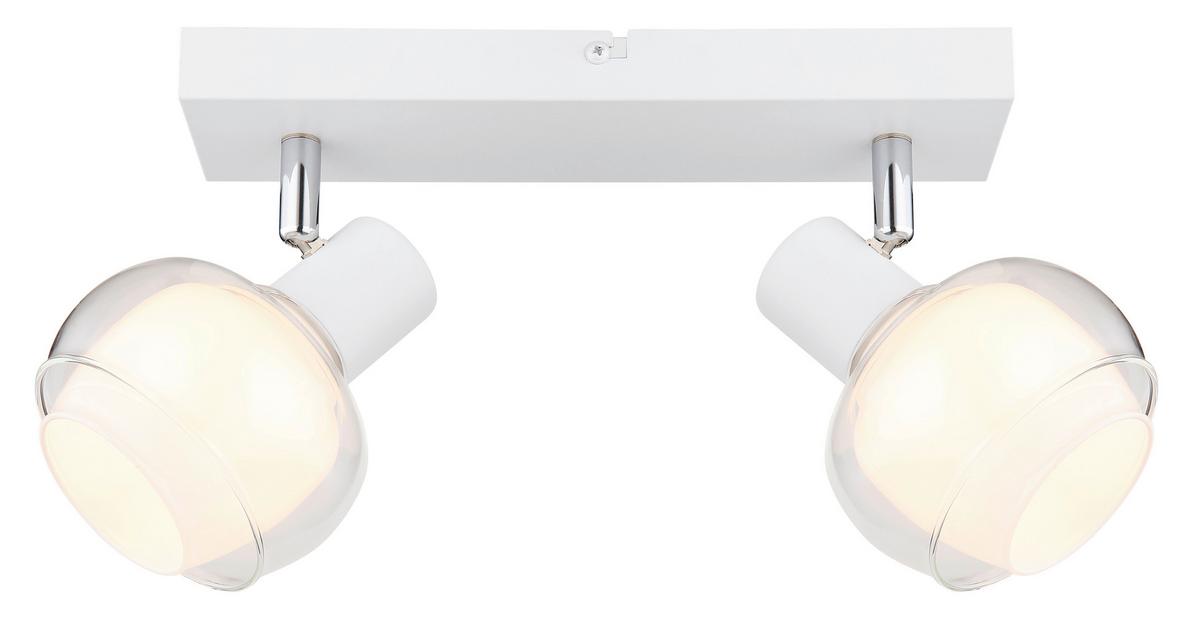 Strahler 54309-2w - Klar/Chromfarben, Design, Glas/Metall (26/10,5/13,5cm) - Globo