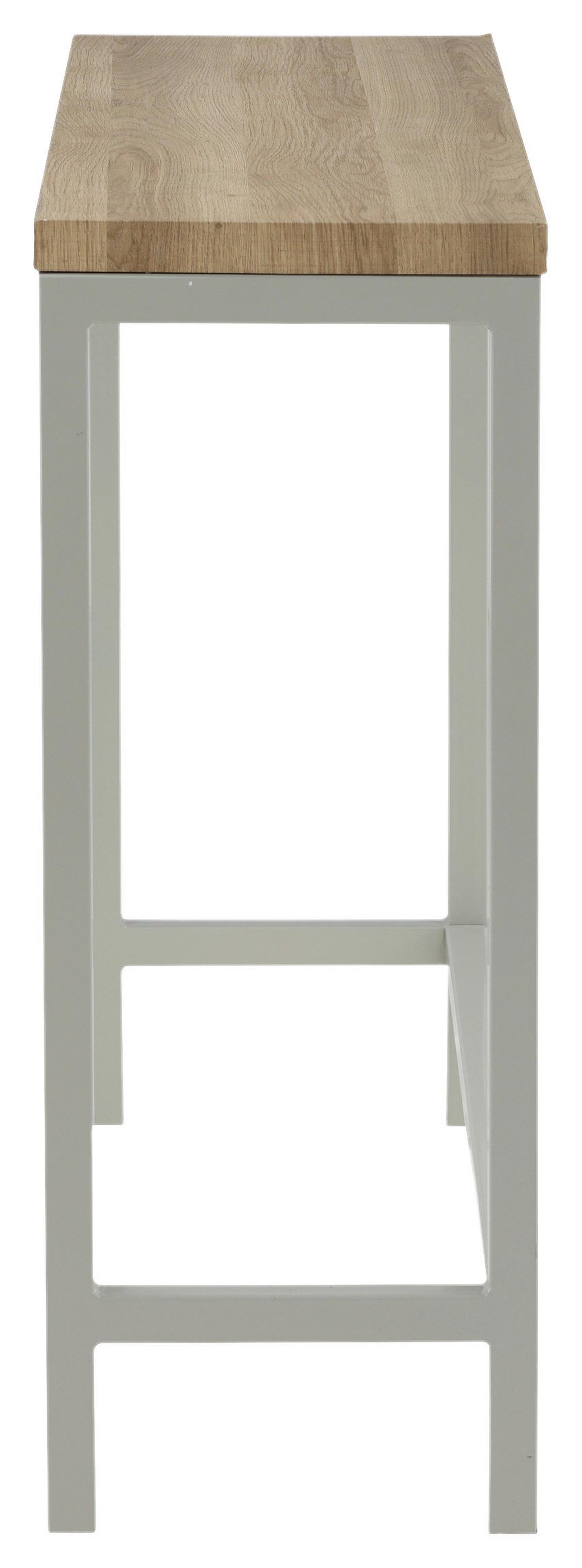 Beistelltisch Rise Naturfarben/grau B: 110 Cm - Naturfarben/Grau, Design, Holzwerkstoff/Metall (110/30/80cm) - Livetastic