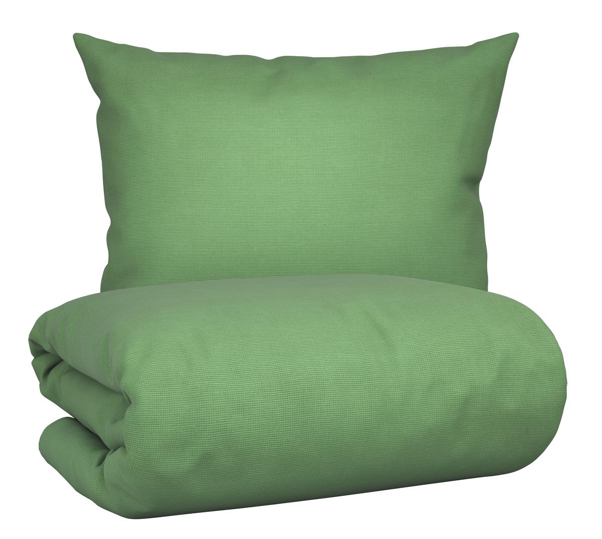 POVLEČENÍ Waffel, 140/200cm, zelená - zelená, Moderní, textil (140/200cm) - Modern Living