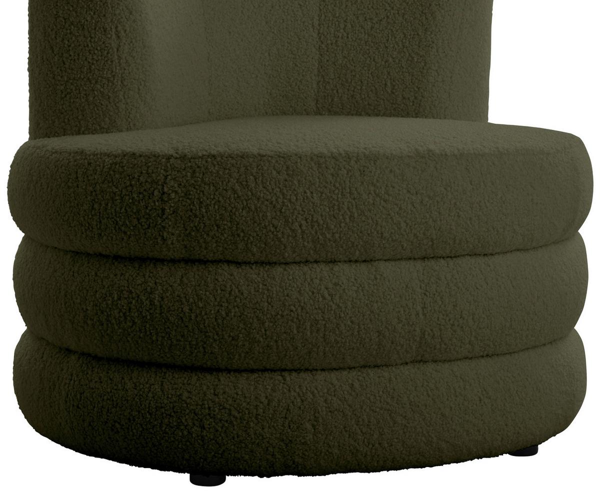 Designsessel Magari - Edelstahlfarben/Olivgrün, Trend, Textil (90/82/85cm) - Livetastic