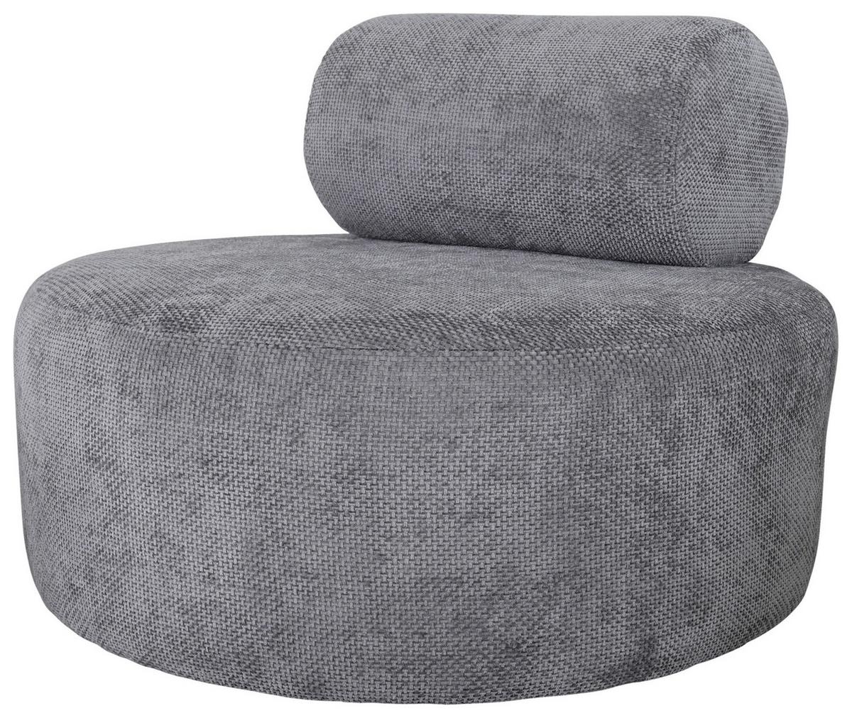Relaxsessel Moss Grau B: 88 Cm - Schwarz/Weiß, Basics, Textil (88/70/88cm) - Livetastic