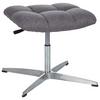 Bürohocker Saranto Grau - Silberfarben/Grau, MODERN, Textil/Metall (47/49/47cm) - MID.YOU