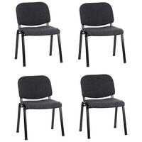 Besucherstuhl Xt 600 - Anthrazit/Schwarz, Basics, Textil/Metall (58/84/48cm) - MID.YOU