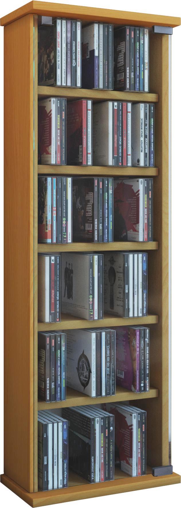 Buchefarbenes CD Regal für ca. 150 CDs Buchefarbenes CD Regal für ca. 150 CDs