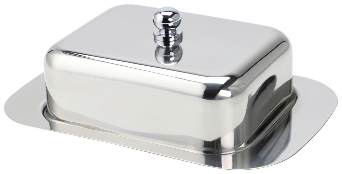 Butterdose Echtwerk Butterdose - Silberfarben, Design, Metall (18,5/12,2/7cm) - Echtwerk