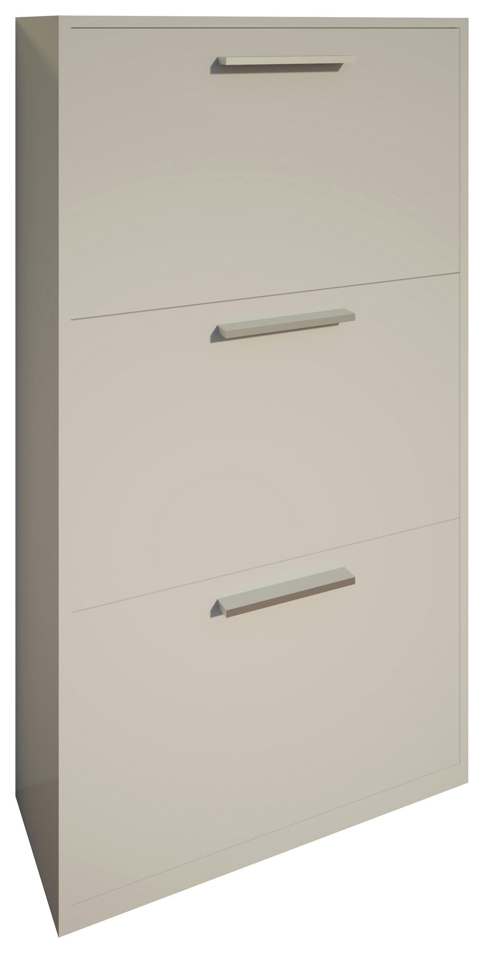 Cipősszekrény Leon 3 - fehér, Basics, faalapú anyag (64/119,7/19cm)