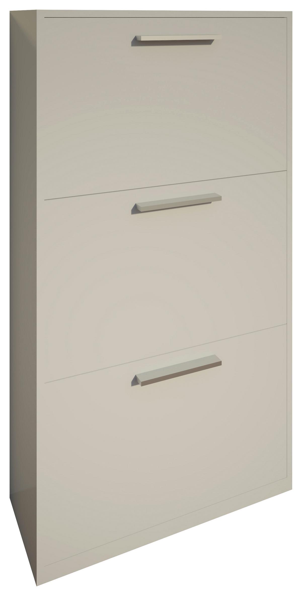 Cipősszekrény Leon 3 - fehér, Basics, faalapú anyag (64/119,7/19cm)