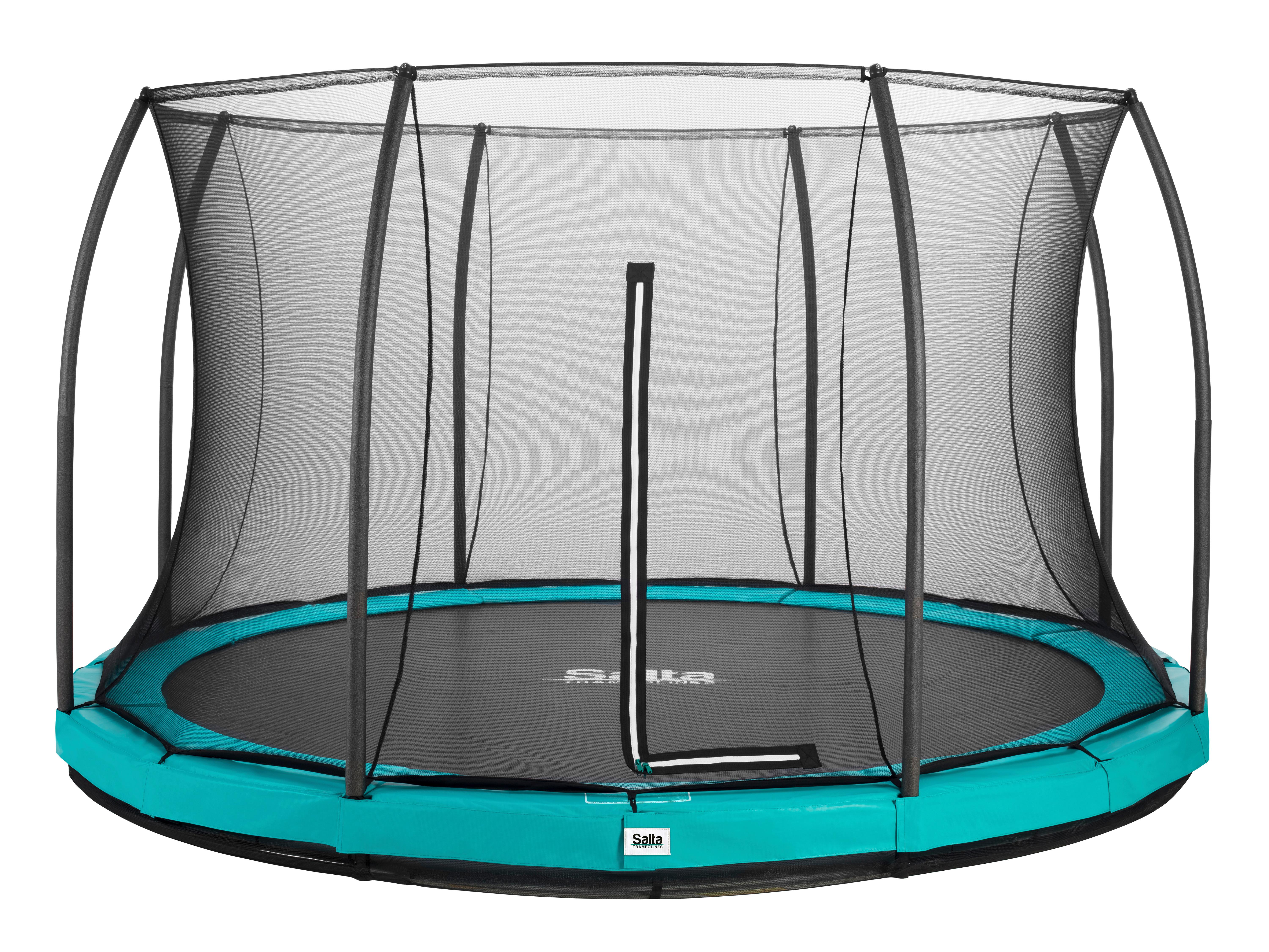 Trampolin Salta Comfort Edition Ground - Grün, Basics, Metall (396/200cm) - Salta