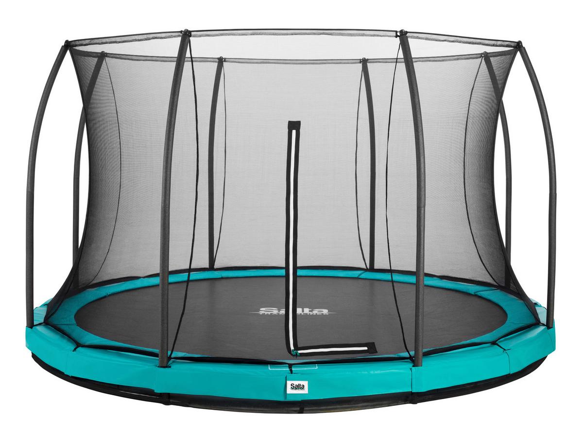 Trampolin Salta Comfort Edition Ground - Grün, Basics, Metall (396/200cm) - Salta