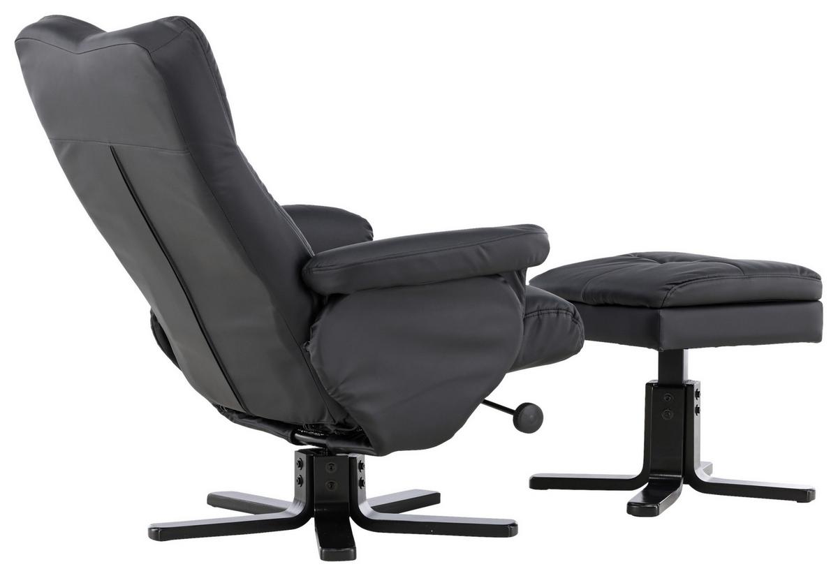 Relaxsesselset Sven - Schwarz, Design, Textil/Metall (78/101/90cm) - Livetastic