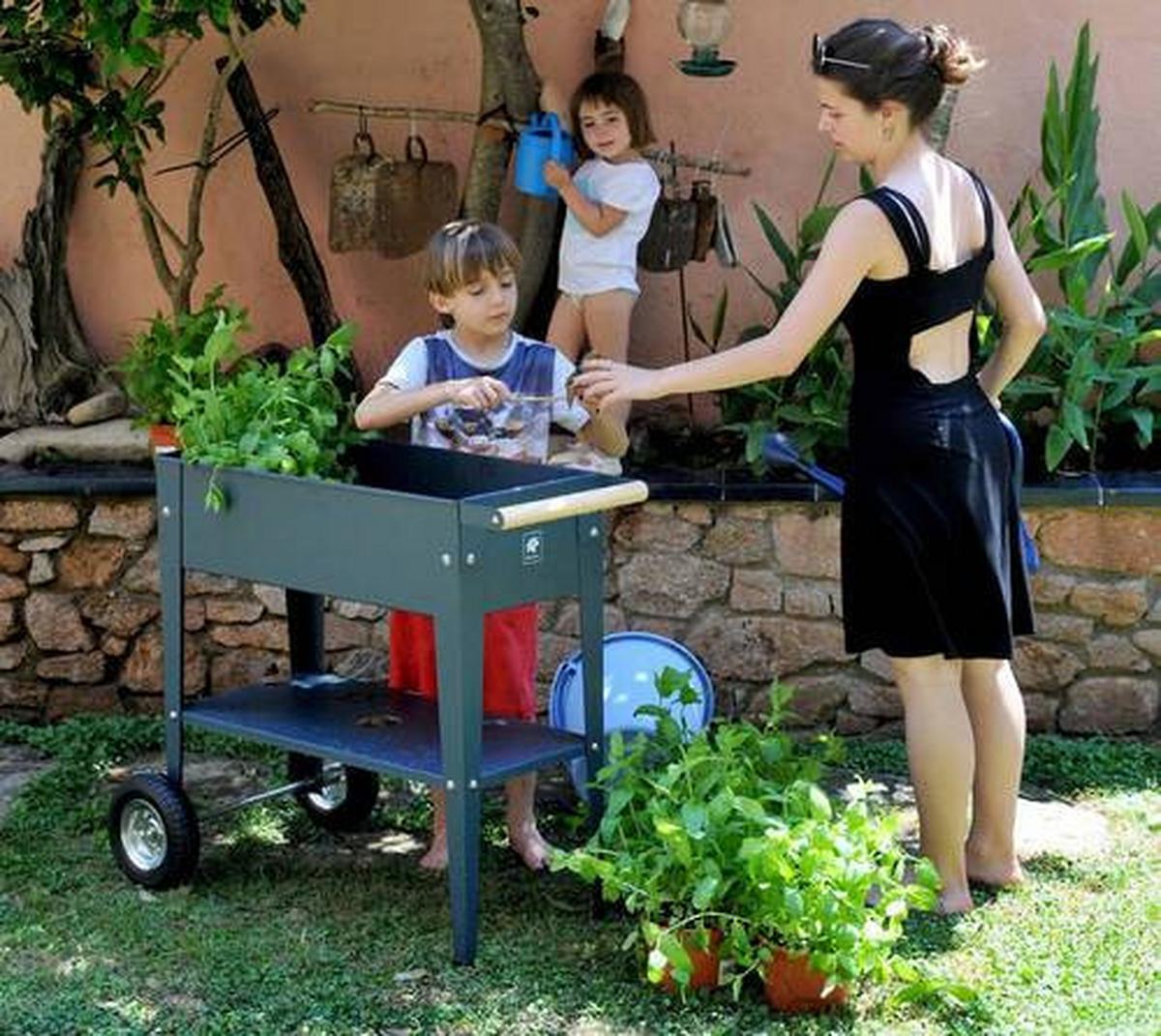 Hochbeet Kräuterfabrik Urban - Anthrazit, Basics, Metall (35/80/75cm)