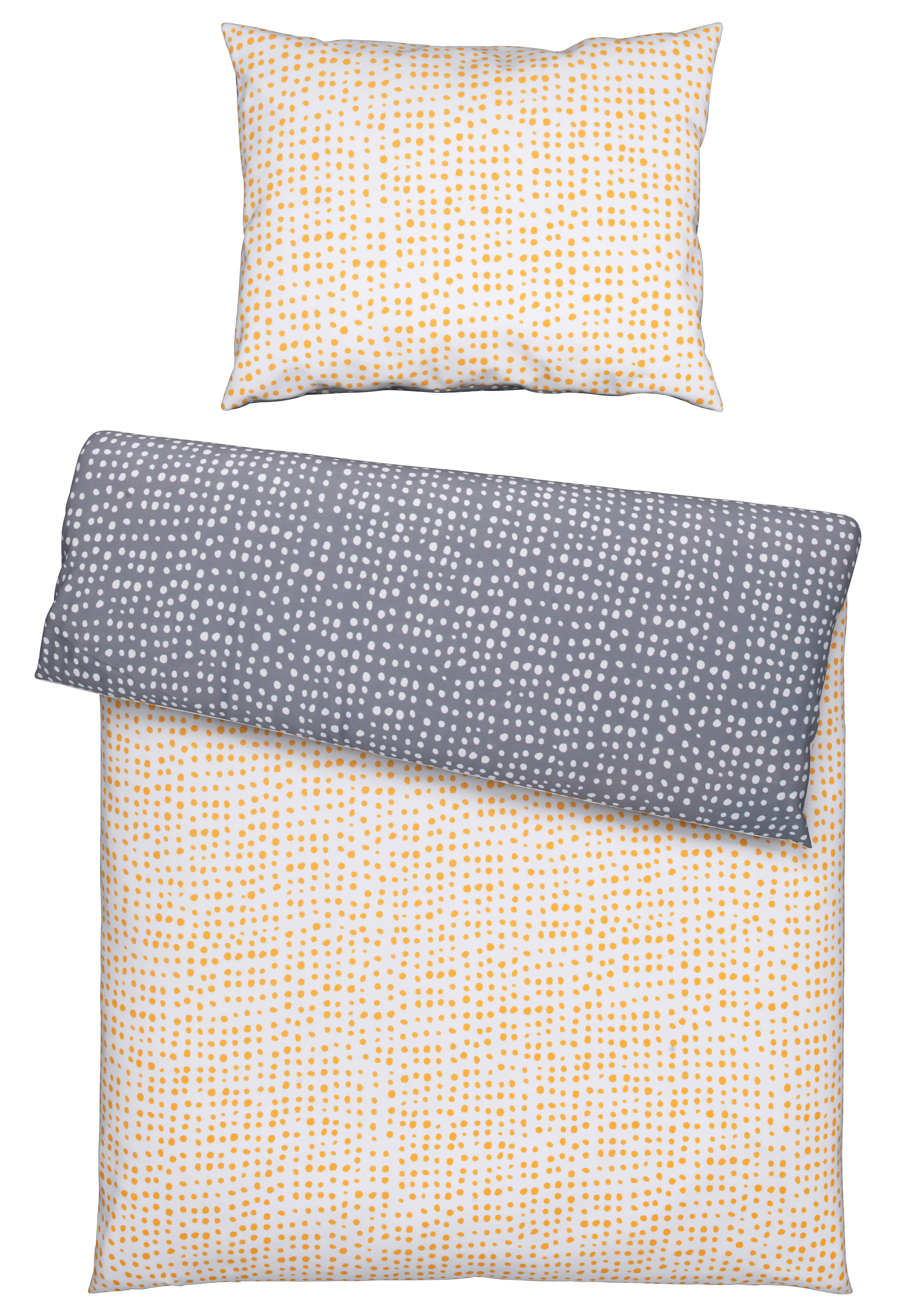Oboustranné povlečení Luise Wende, 70/90 140/200cm - šedá/bílá, Moderní, textil (140/200cm) - Modern Living