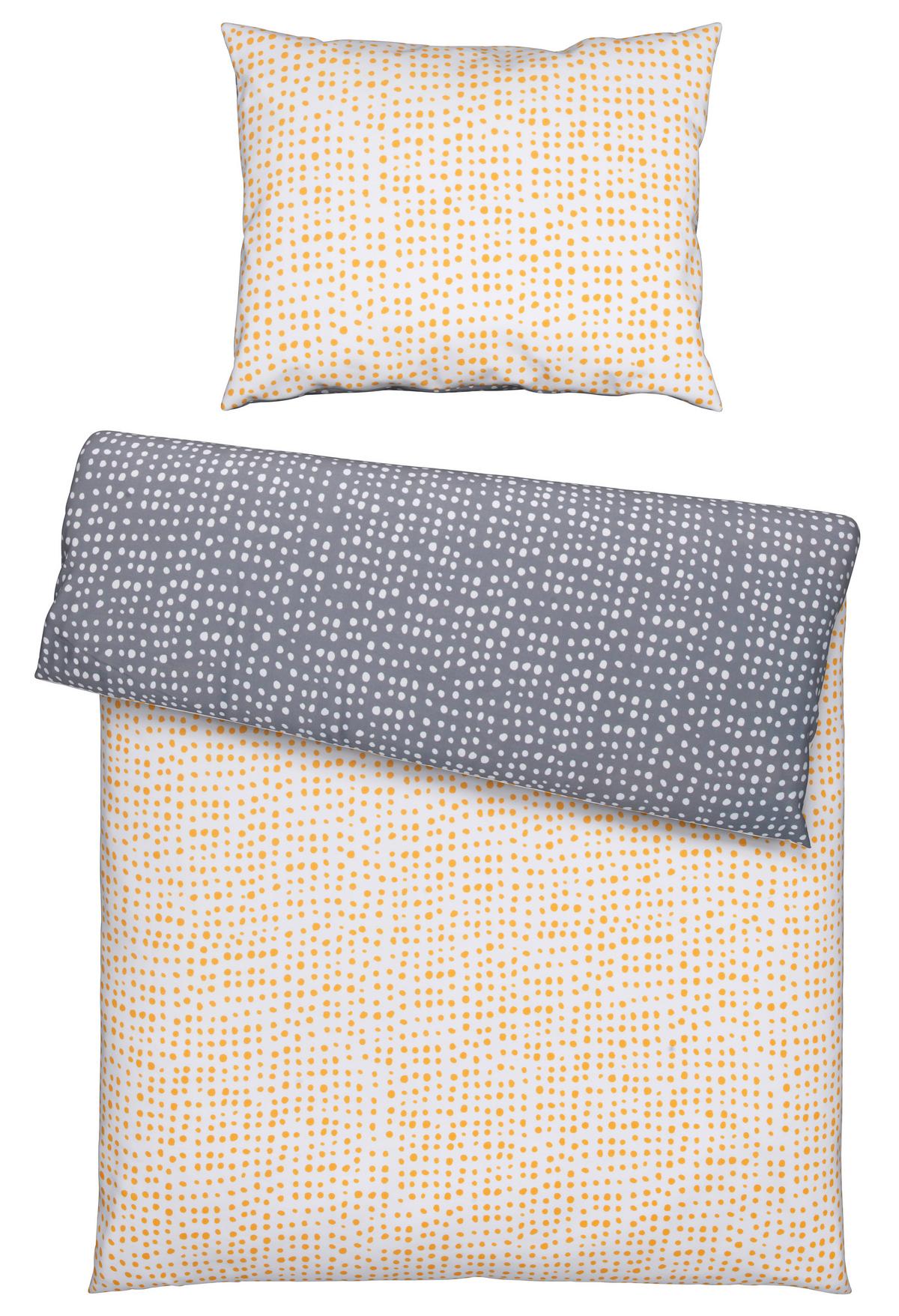Oboustranné povlečení Luise Wende, 70/90 140/200cm - šedá/bílá, Moderní, textil (140/200cm) - Modern Living