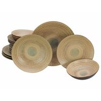 Tafelservice Neapel 16-Teilig Steinzeug, Braun, 4 Personen - Sandfarben/Braun, Basics, Keramik - Creatable