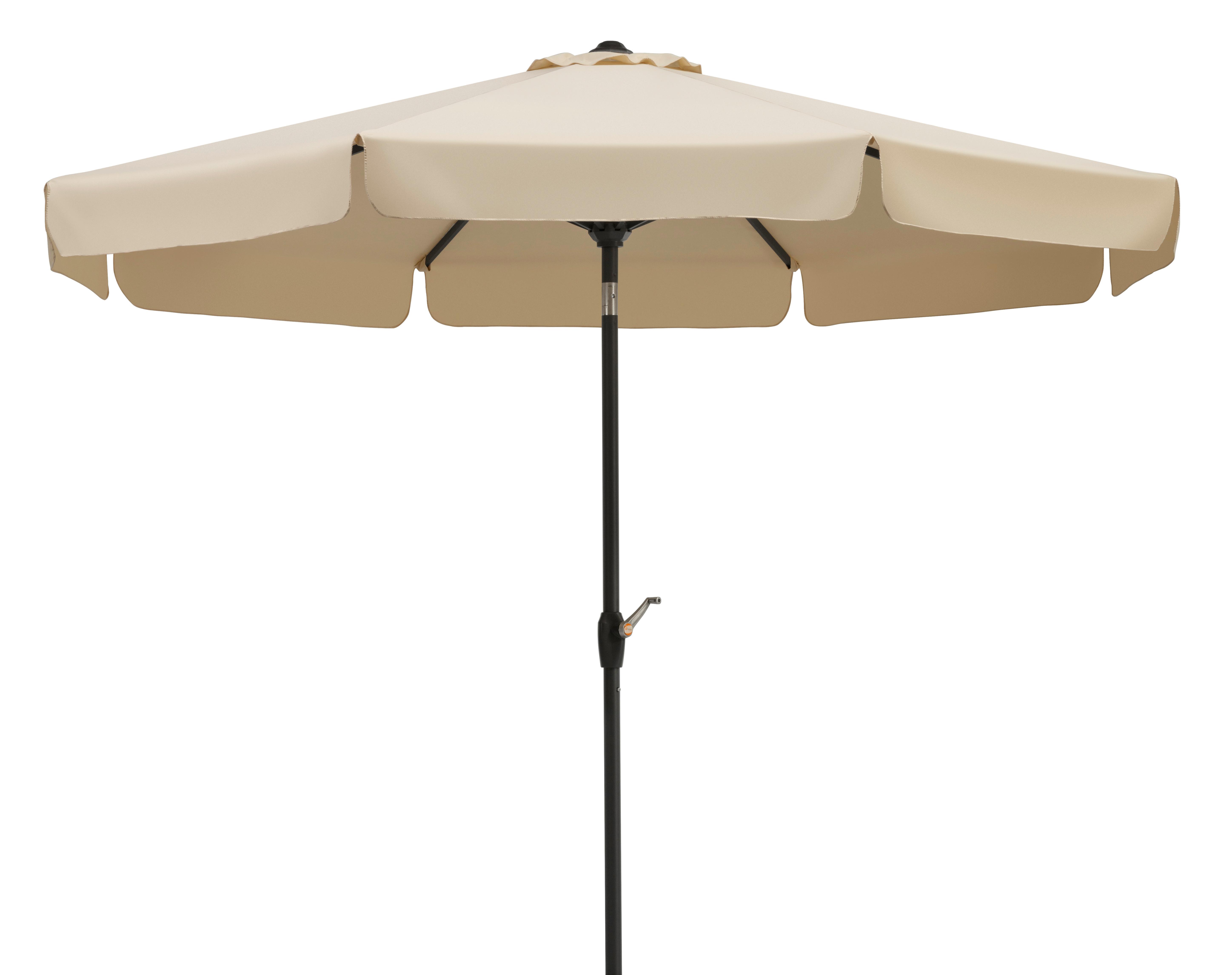 Sonnenschirm Orlando BxHxT: 270x250x270 Naturfarben - Anthrazit/Naturfarben, Basics, Textil/Metall (270/250/270cm) - Schneider