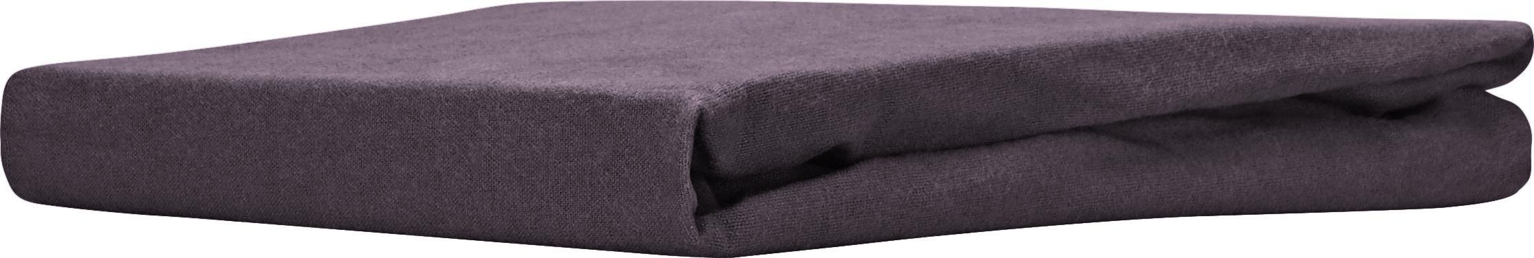 Spannleintuch Regina 100x200 cm - Anthrazit, KONVENTIONELL, Textil (90-100/200cm) - Ombra