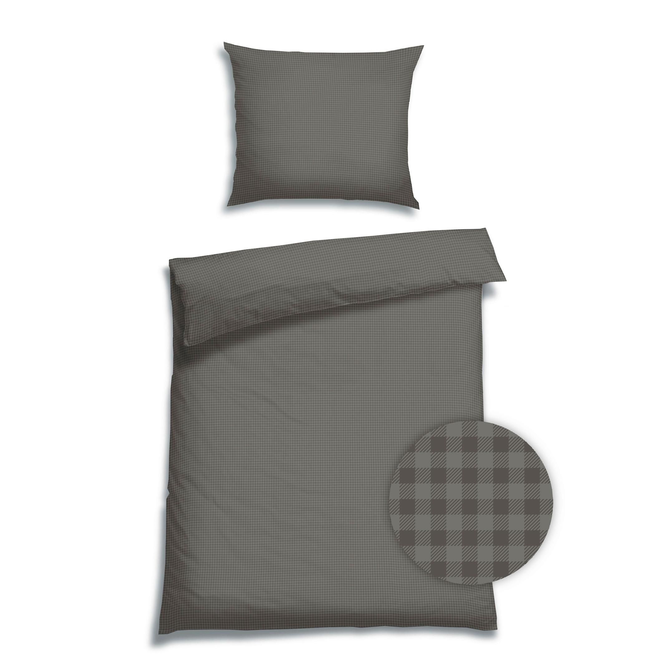 POSTEĽNÁ BIELIZEŇ S41.005.KARO FIVE GRAFIT - tmavosivá, Basics, textil (140/200cm) - Florella