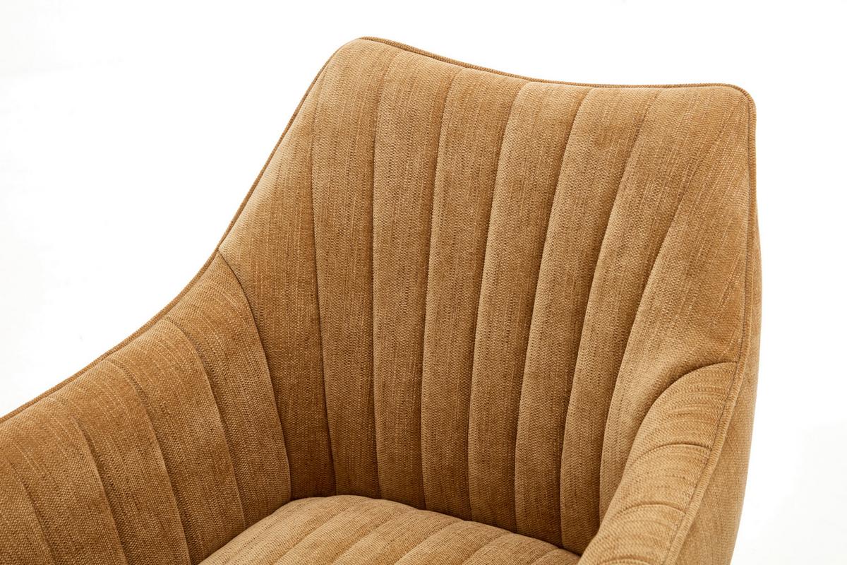 STOLIČKA S PODRÚČKAMI TRIENT - čierna/horčicovožltá, Modern, kov/textil (63/88/62cm) - Premium Living