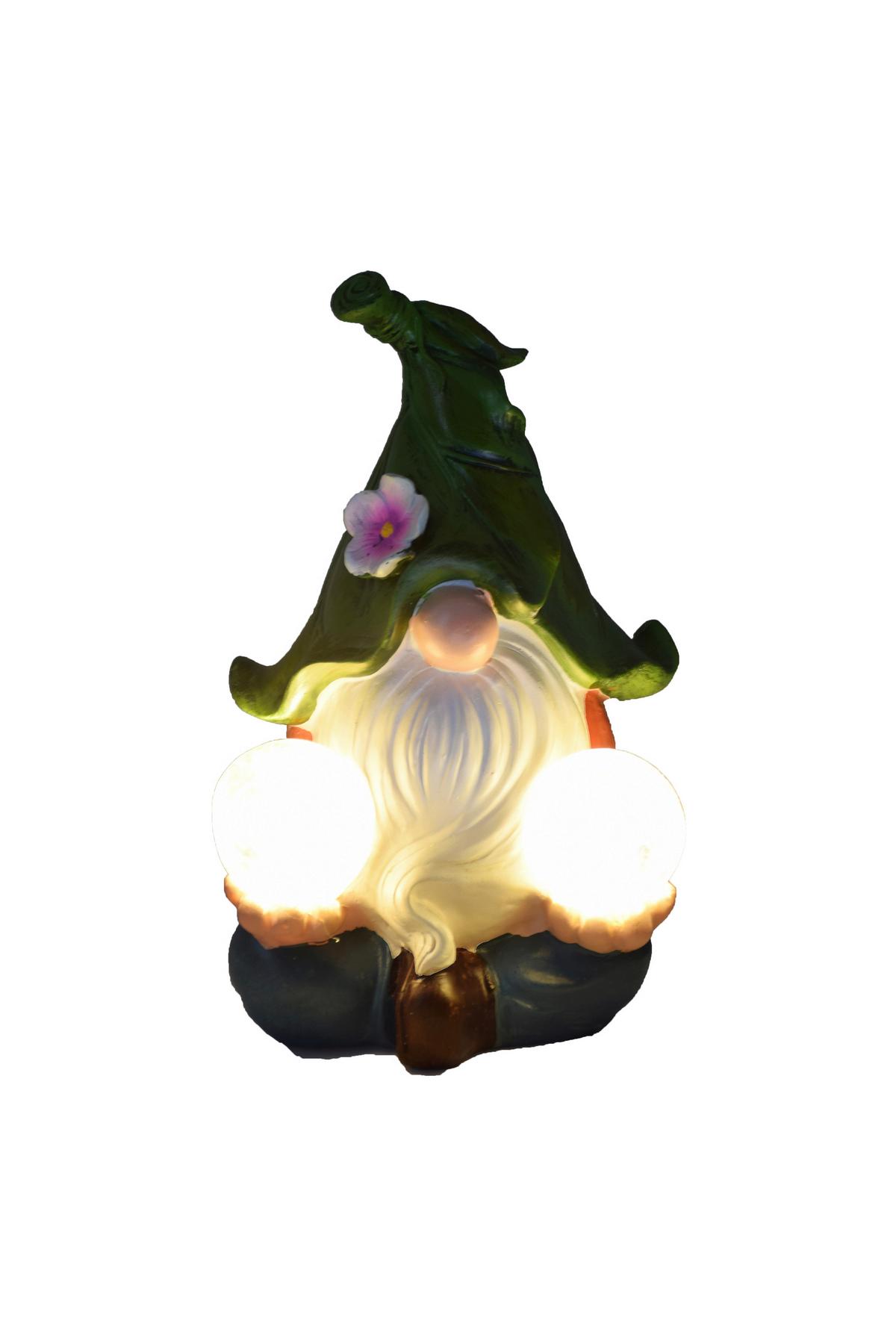 Szolárlámpa Flowy - barna/piros, Konventionell, műanyag (14,5/13/24cm) - Homezone