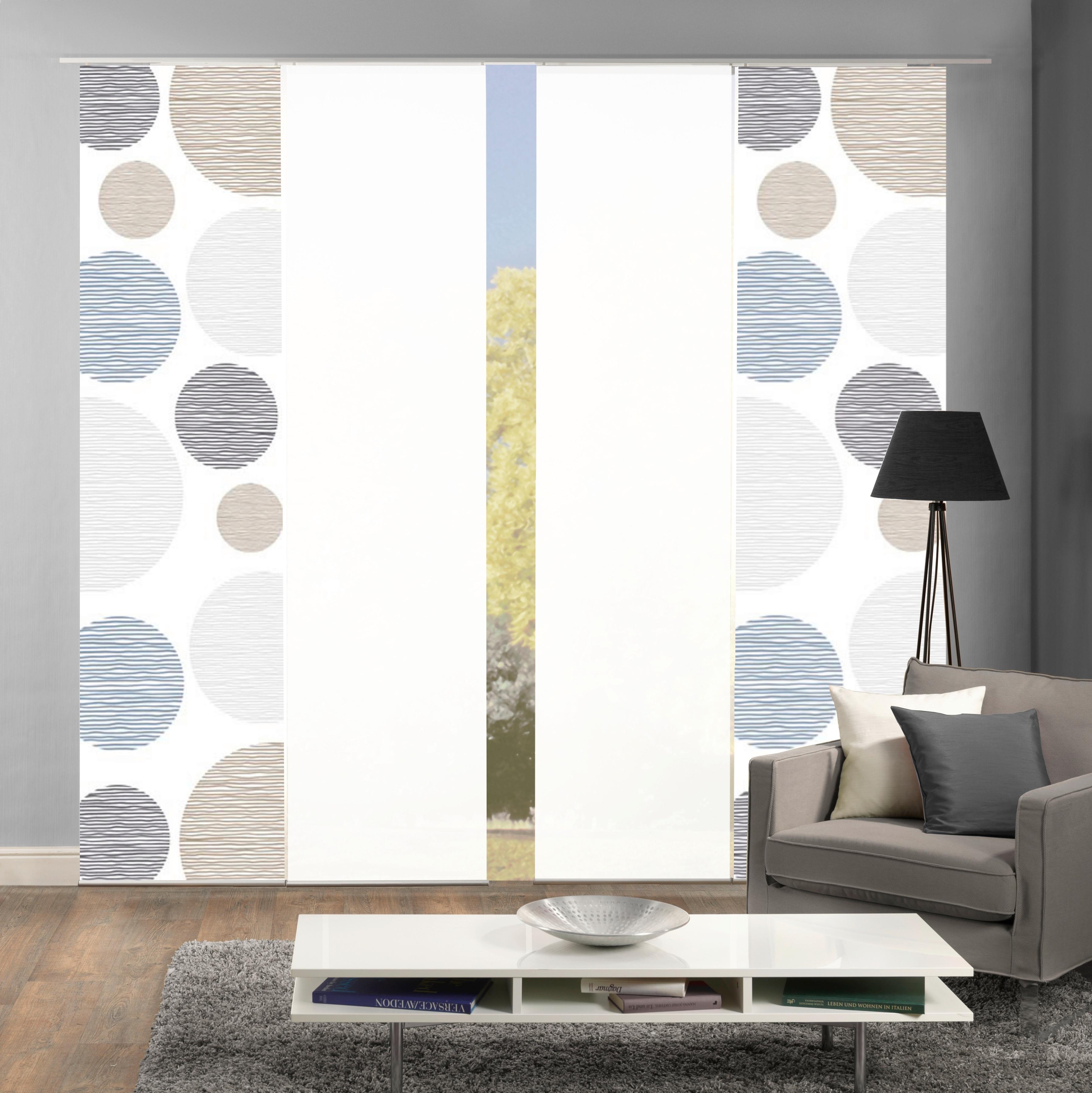 Flächenvorhang 4er Set Borden - Taupe, Design, Textil (4x60/245cm) - Schmidt W. Gmbh