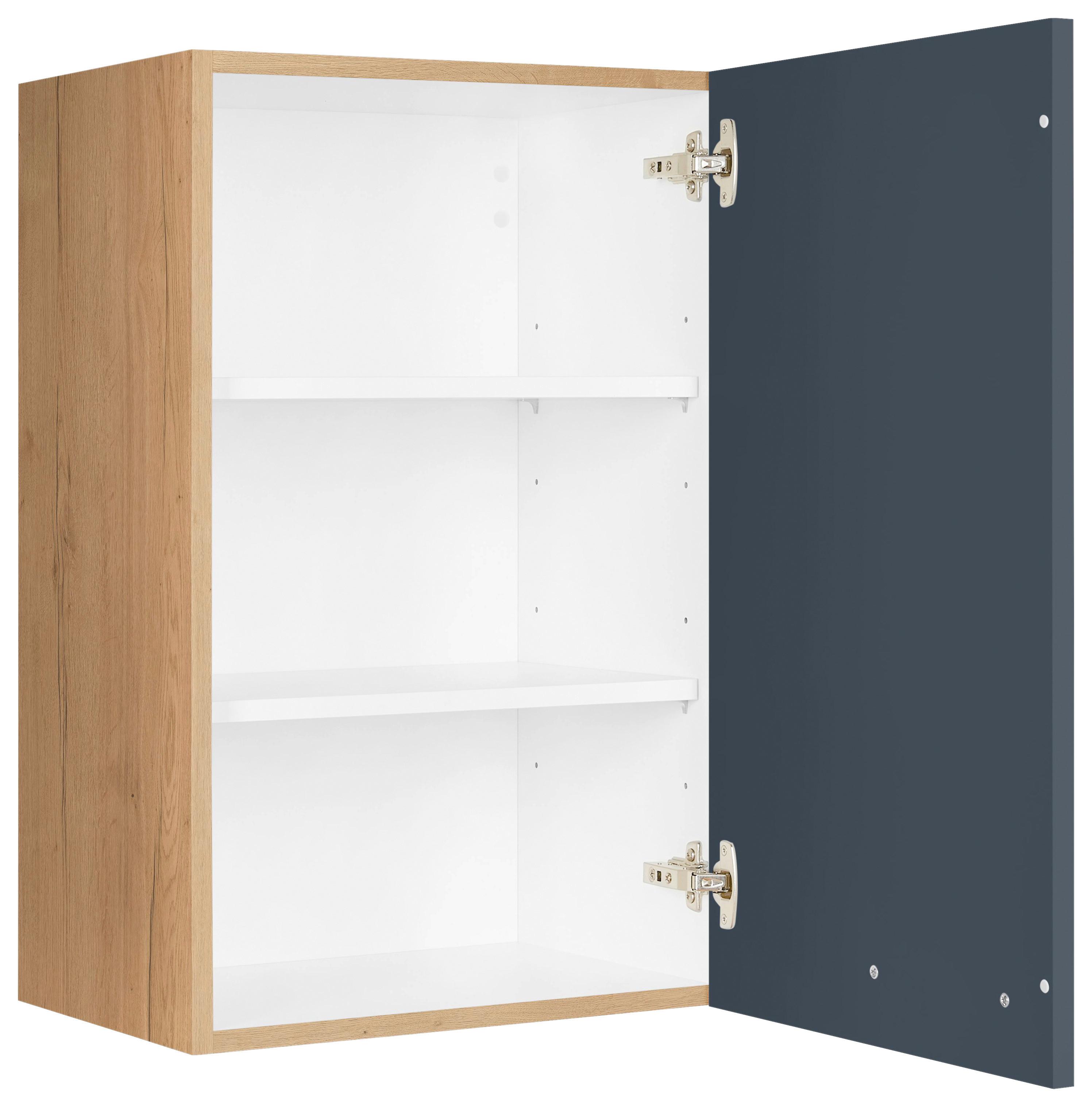 Küchenoberschrank Easytouch - Blau/Eichefarben, MODERN, Holzwerkstoff (45/72/35cm) - Nobilia