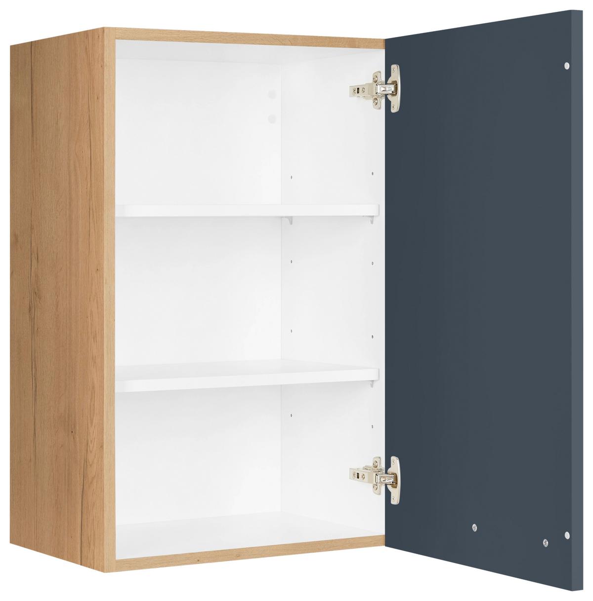 Küchenoberschrank Easytouch - Blau/Eichefarben, MODERN, Holzwerkstoff (45/72/35cm) - Nobilia