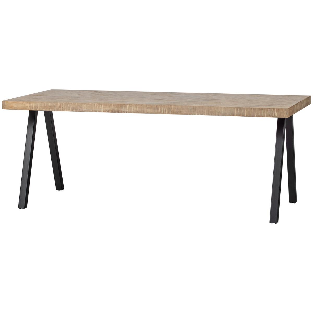 Esstisch Tablo Eichefarben L: 180 Cm - Eichefarben/Schwarz, Design, Holz/Metall (180/90/75cm) - Livetastic