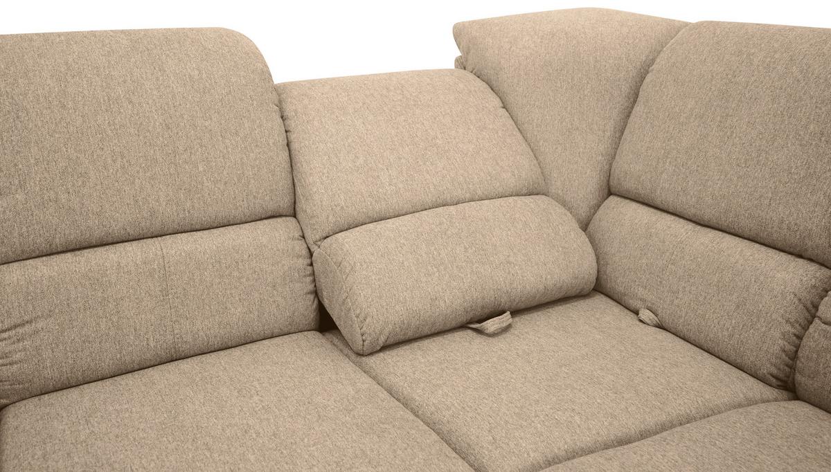 Sedačka MARSYLIA, pravá, šedohnědá - černá/barvy stříbra, Design, kov/dřevo (270/219cm) - MID.YOU