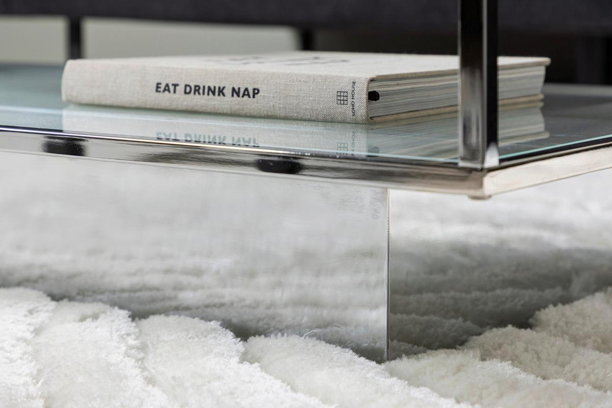 Maglehem Maglehem Silber B: 130cm - Silberfarben, MODERN, Glas/Metall (130/60/38cm) - Livetastic