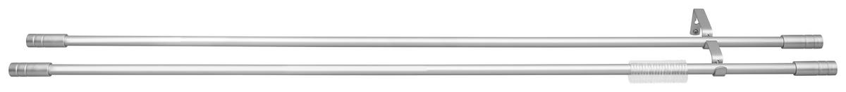 Rundstangengarnitur Birgit Silberfarben L: 130-240 cm - Silberfarben, KONVENTIONELL, Metall (130-240cm) - Ondega