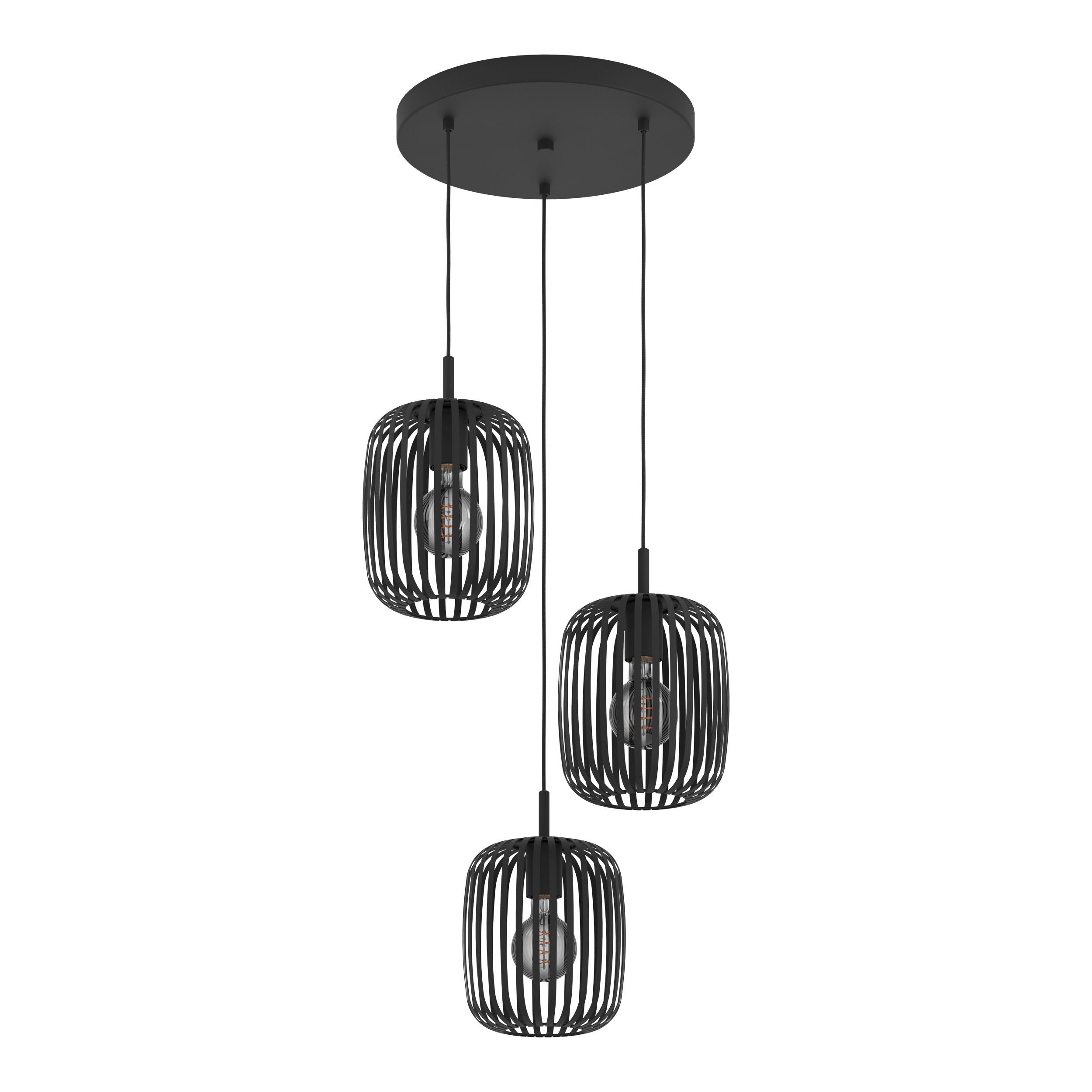 Hängeleuchte 900686* Romazzina - Schwarz, Design, Metall (46/110cm) - Eglo