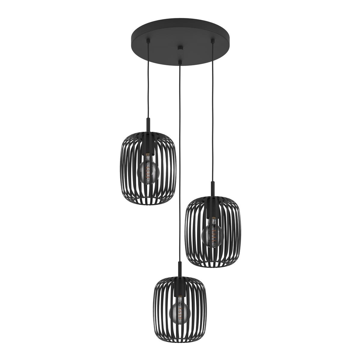 Hängeleuchte 900686* Romazzina - Schwarz, Design, Metall (46/110cm) - Eglo