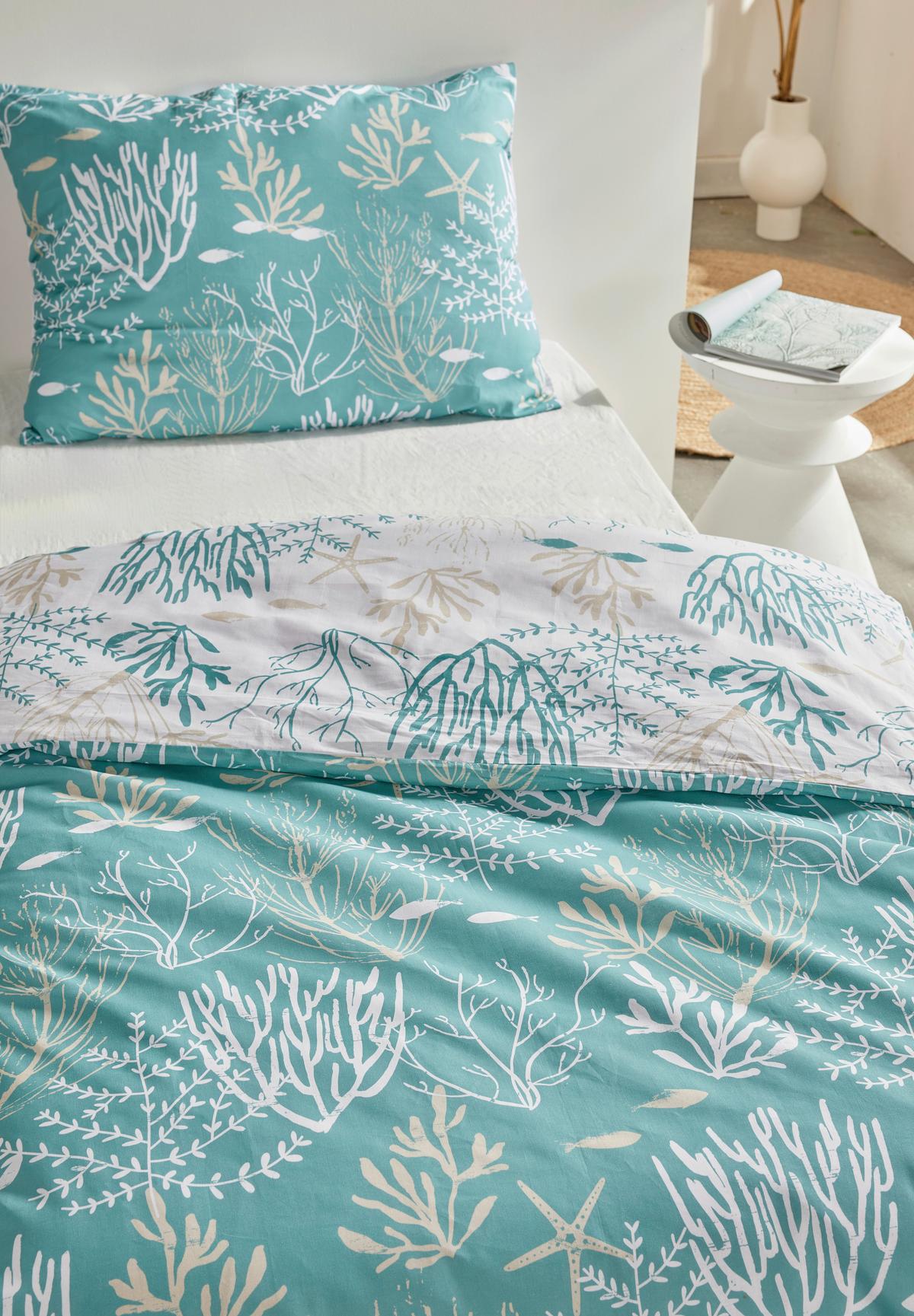 POVLEČENÍ RANFORCE, ca. 70x90/140x200 cm - mátově zelená, Moderní, textil (140/200cm)