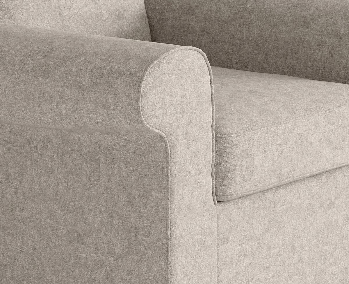 Ohrensessel Madonna Creme B: 88 Cm - Edelstahlfarben/Creme, Design, Textil (88/105/90cm) - Livetastic