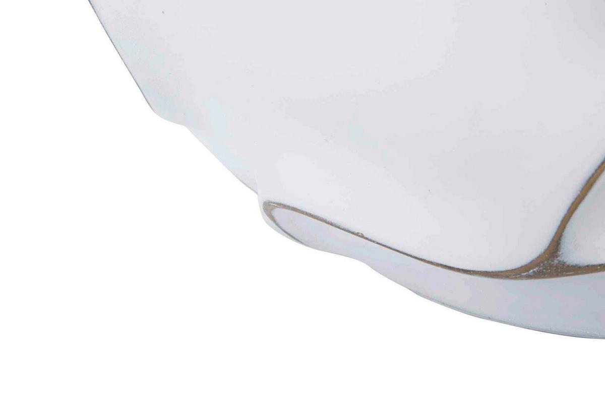 Vase Polyresin Lines Weiß B: 44 Cm - Weiß, Basics, Kunststoff (44/37/44cm)