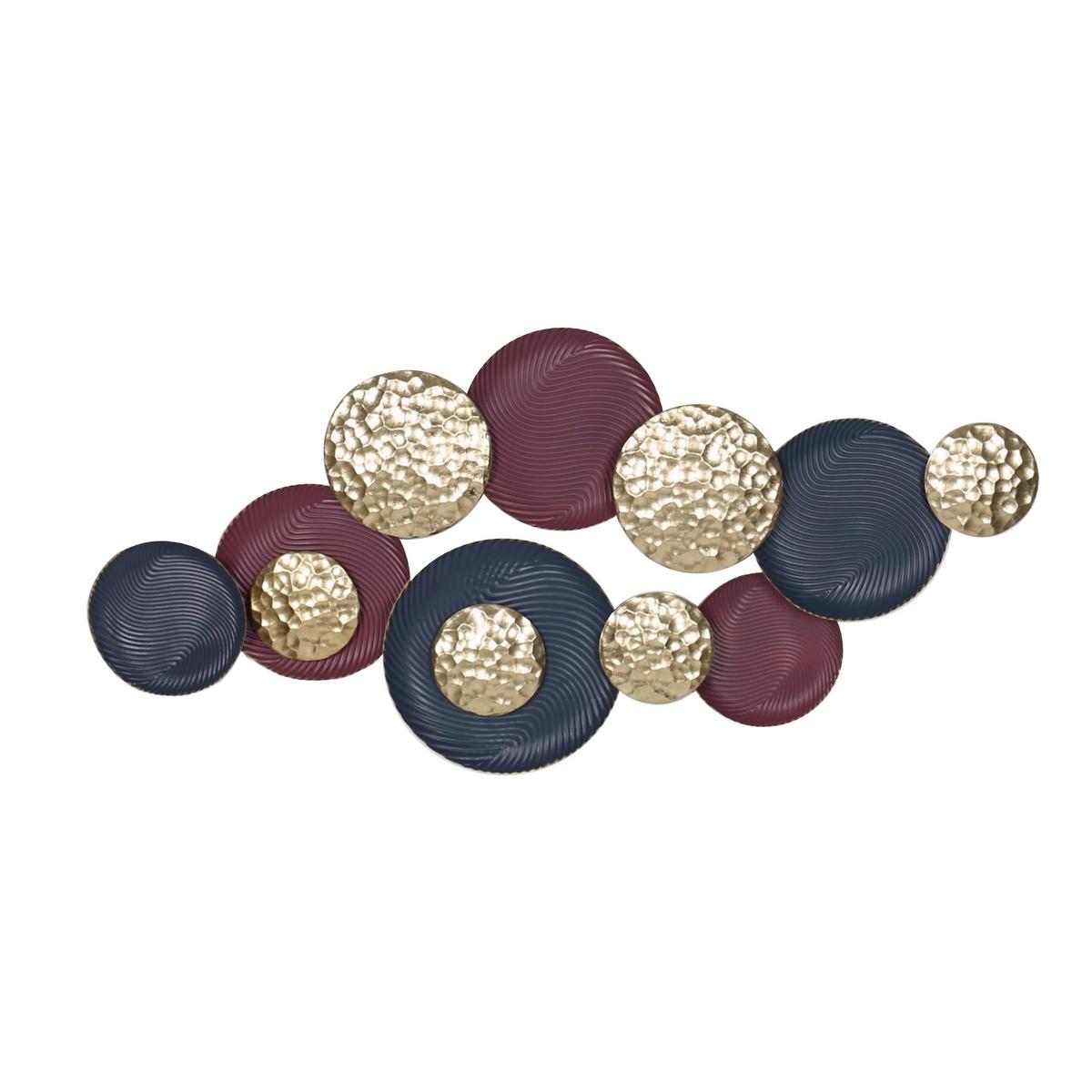 Wanddeko Nora - Lila/Goldfarben, KONVENTIONELL, Metall (119,5/6/56cm) - Luca Bessoni