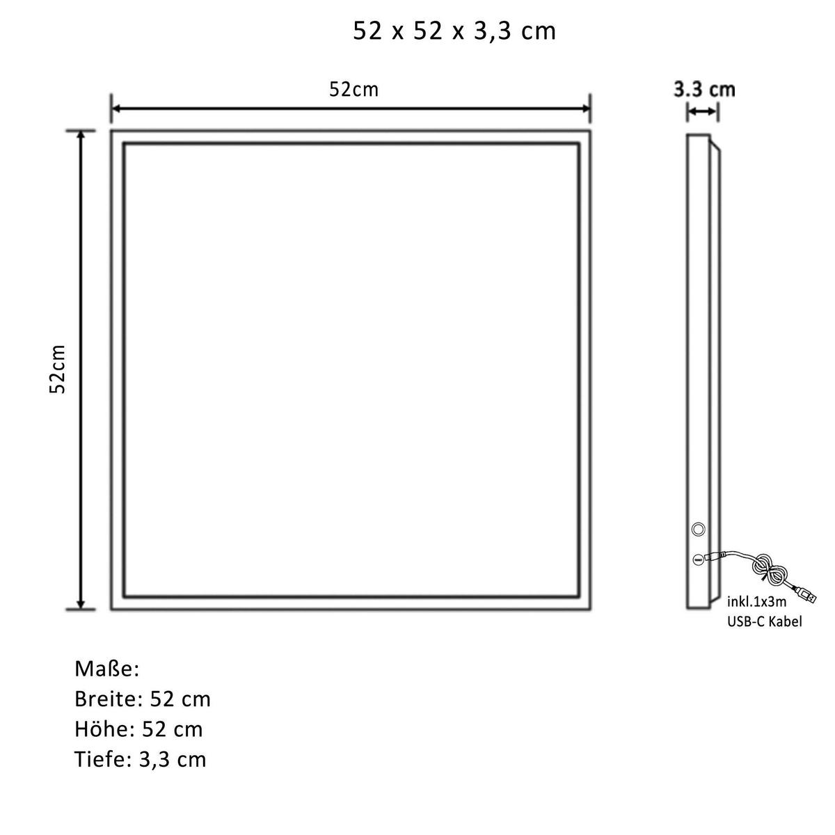 LED-Dekoleuchte inkl. 1 LED Kunststoff/Fell - Schwarz/Grau, Basics, Kunststoff/Fell (52cm) - Globo