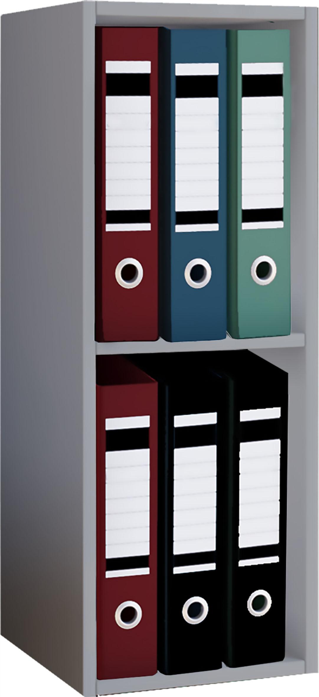 Aktenregal Offas 2-Fach - Grau, Design, Holzwerkstoff (34/72/30cm) - MID.YOU