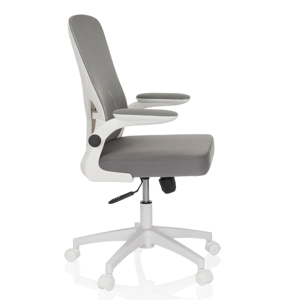 Drehstuhl Grau B: 60 Cm - Grauweiß/Weiß, MODERN, Kunststoff/Textil (60/95-105/54cm) - MID.YOU