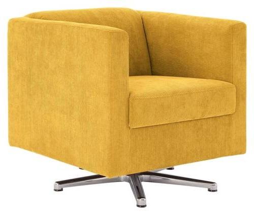 Designsessel Looks I - Chromfarben/Gelb, Design, Textil (72/71/75cm) - LOOKS by W.Joop