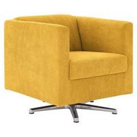 Designsessel Looks I - Chromfarben/Gelb, Design, Textil (72/71/75cm) - LOOKS by W.Joop