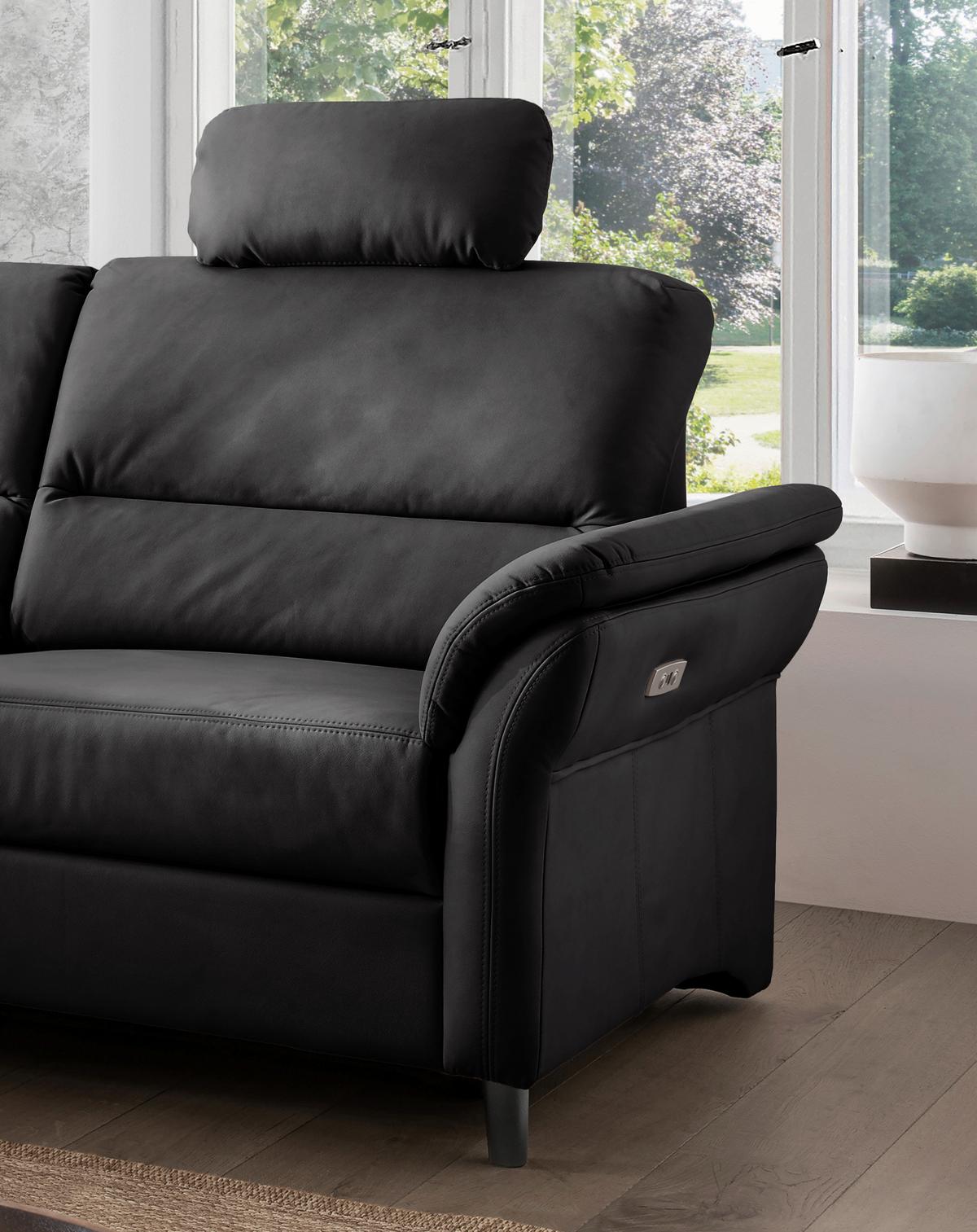 3-Sitzer-Sofa Cavoli, Schwarz B: 192 cm - Schwarz, MODERN, Textil (192/90/89cm) - Livetastic