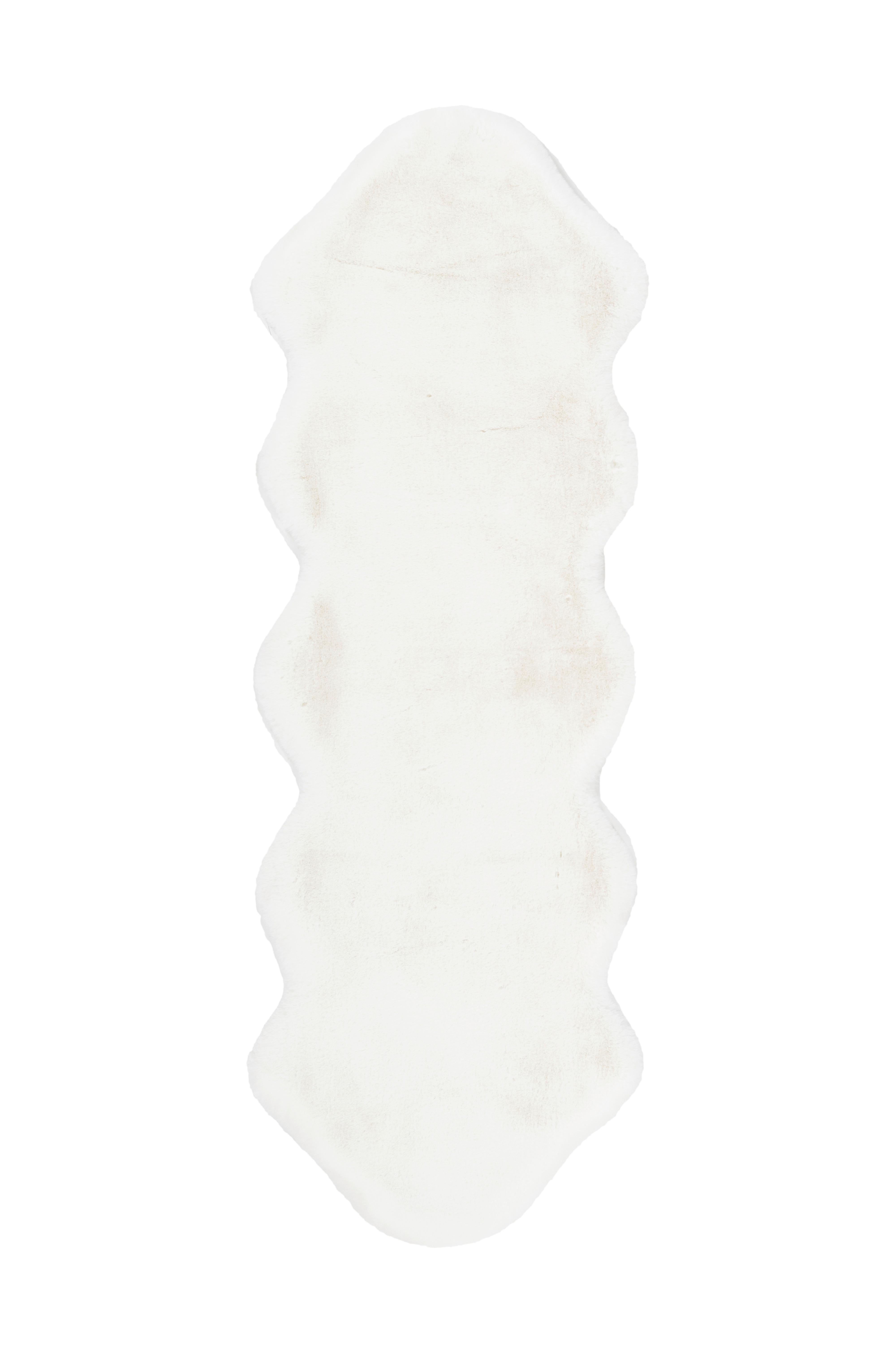 Kunstfell Rabbit Weiß 60x180 cm - Weiß, Trend, Textil (60/180cm) - Kayoom