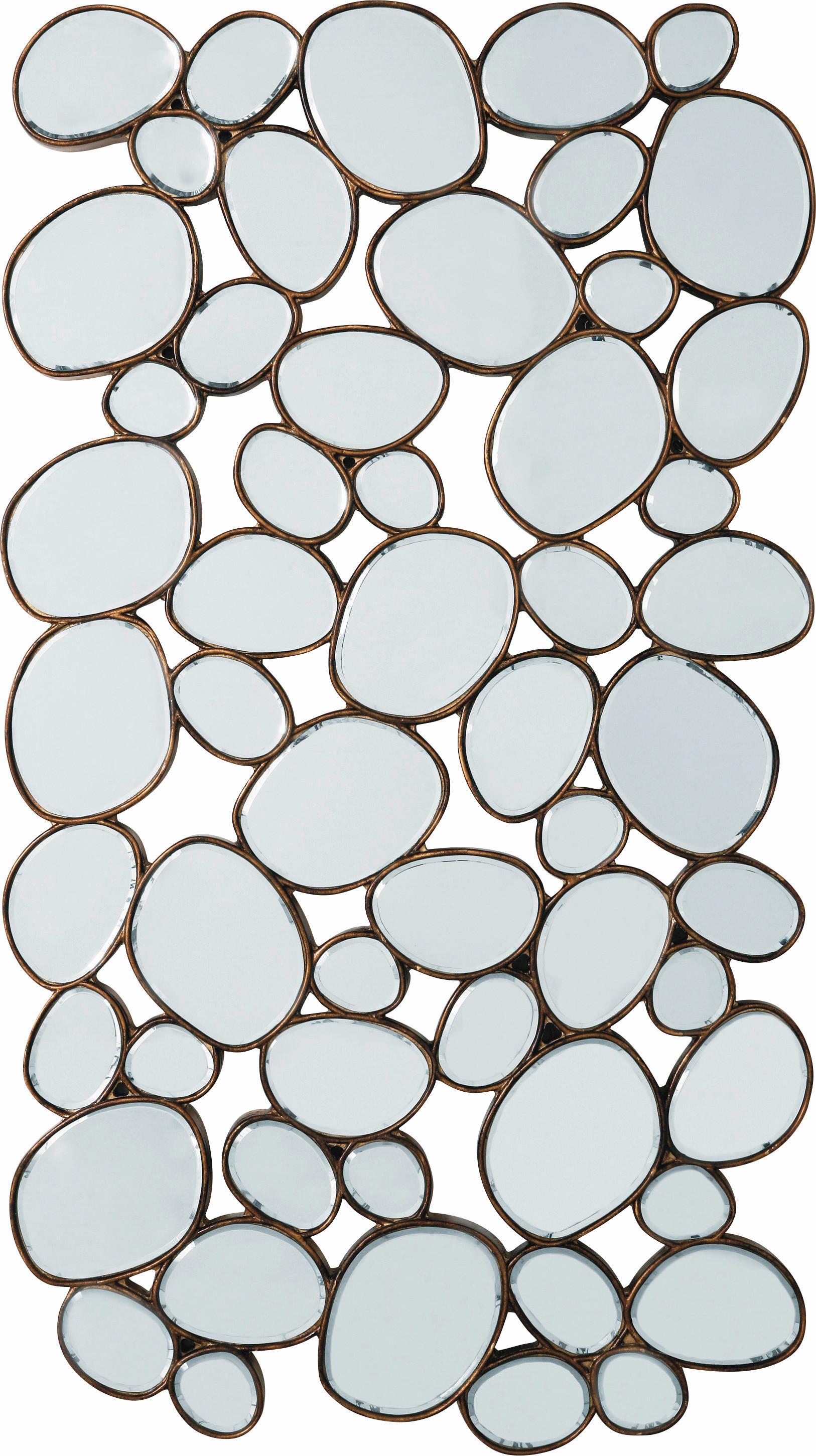 Wandspiegel Water Drops Copper - Kupferfarben, Design, Glas/Metall (78/135/3,5cm) - Kare-Design