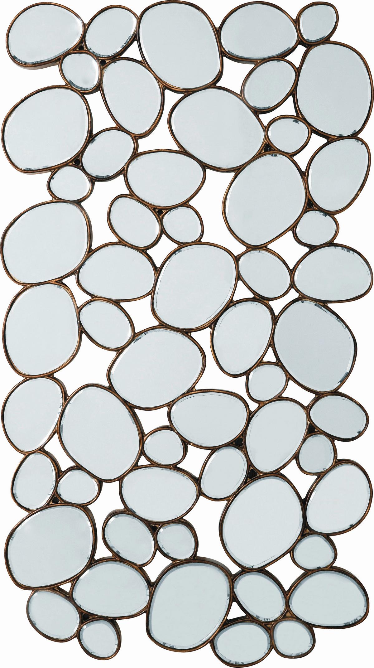 Wandspiegel Water Drops Copper - Kupferfarben, Design, Glas/Metall (78/135/3,5cm) - Kare-Design