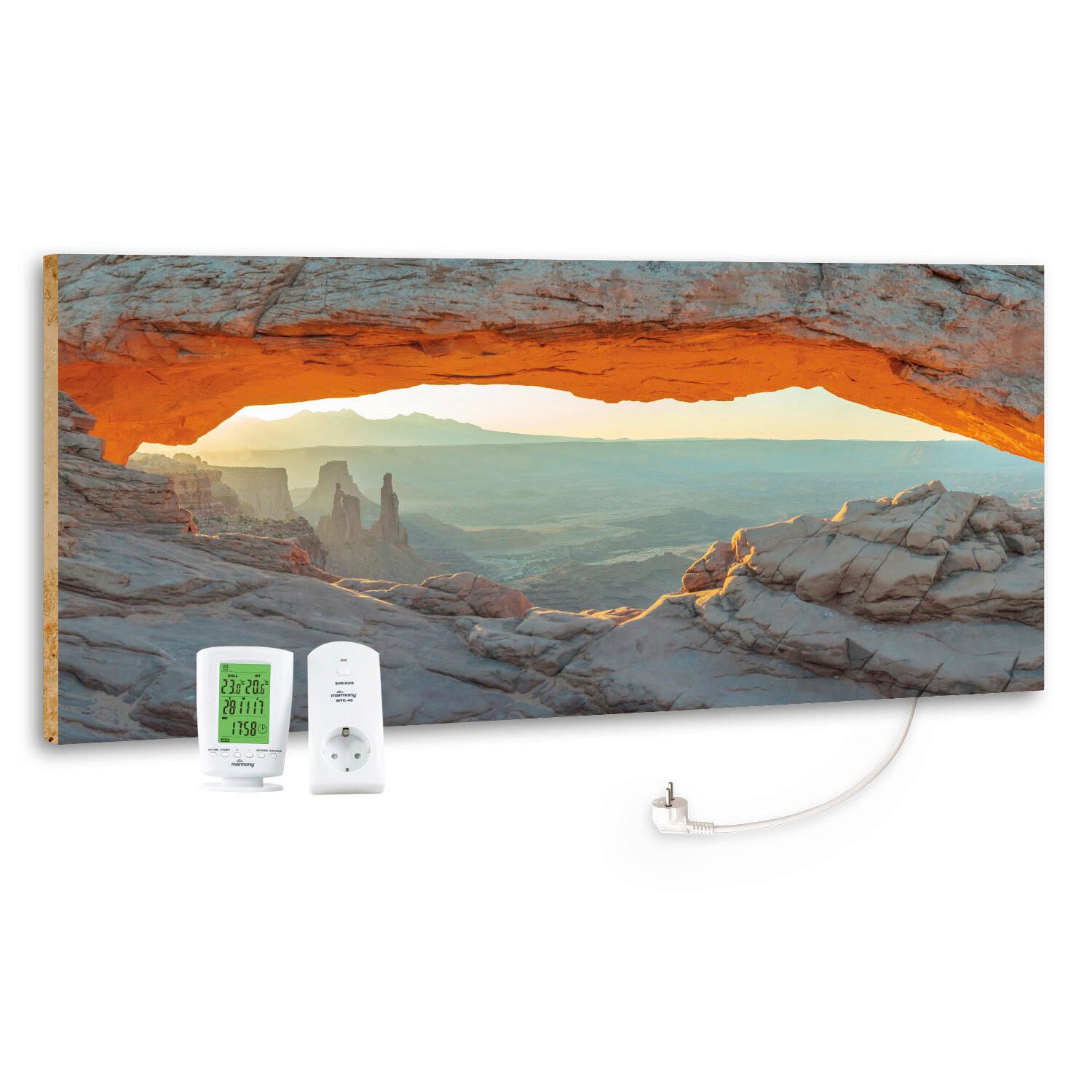 Infrarot Heizung 800 W Bergmotiv 40x100 Cm - MODERN, Stein (40/100/2cm) - marmony