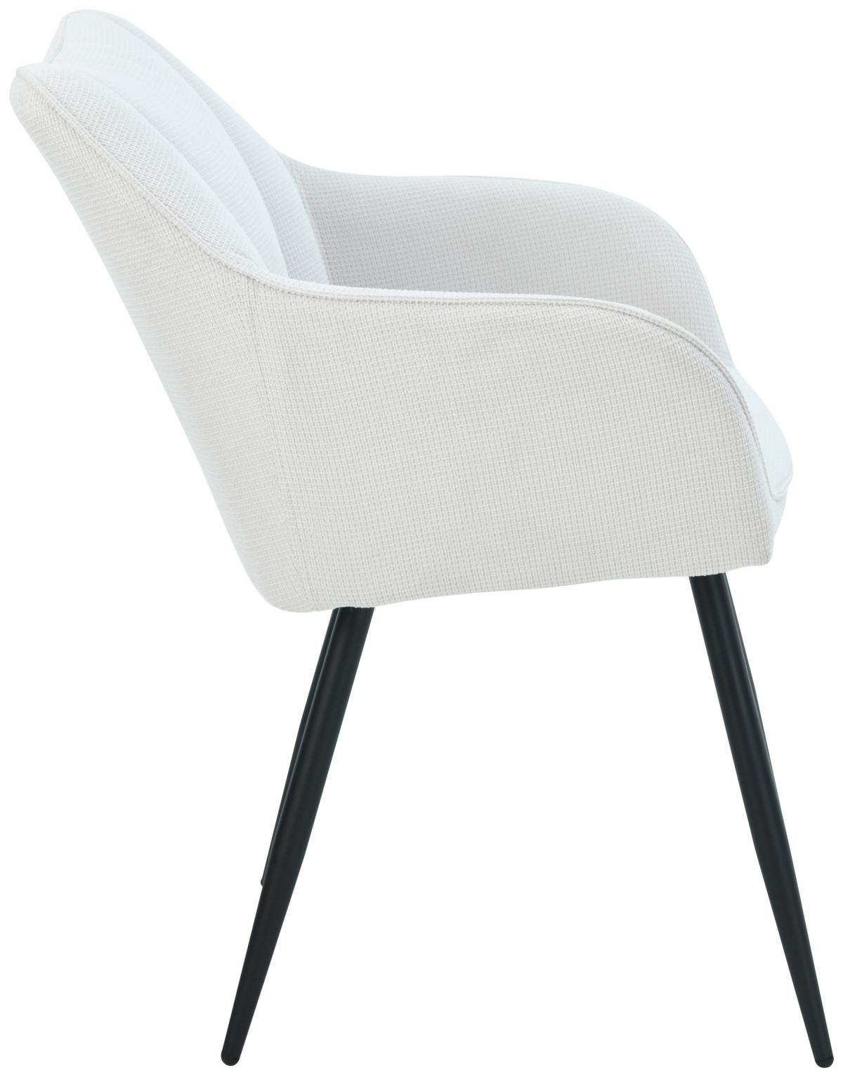 Armlehnstuhl Caro Beige Gepolstert - Beige/Schwarz, KONVENTIONELL, Holz/Textil (55/83/61cm) - Nedis SmartLife