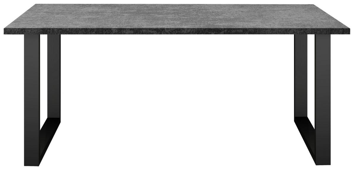 Esstisch Alex Graphitfarben, Schwarz - Schwarz/Graphitfarben, MODERN, Holzwerkstoff/Metall (140/90/78cm) - Livetastic